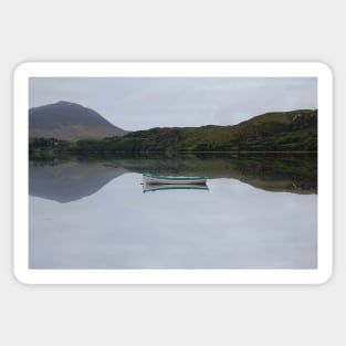 Reflection on the lake Cliften Connemara Galway Sticker